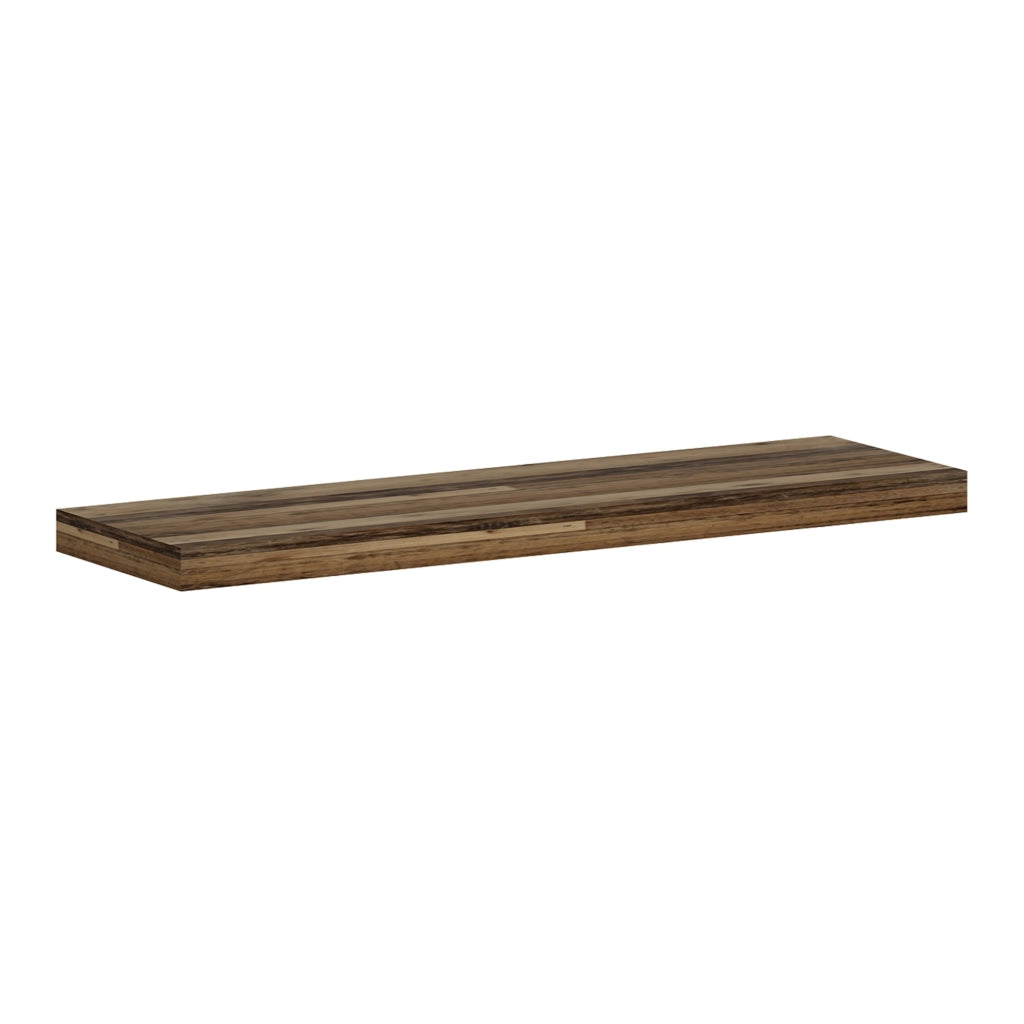 Mensola da Muro 'Bredebro' Piano Rettangolare 80 cm  - Effetto Legno Intarsiato [en.casa]