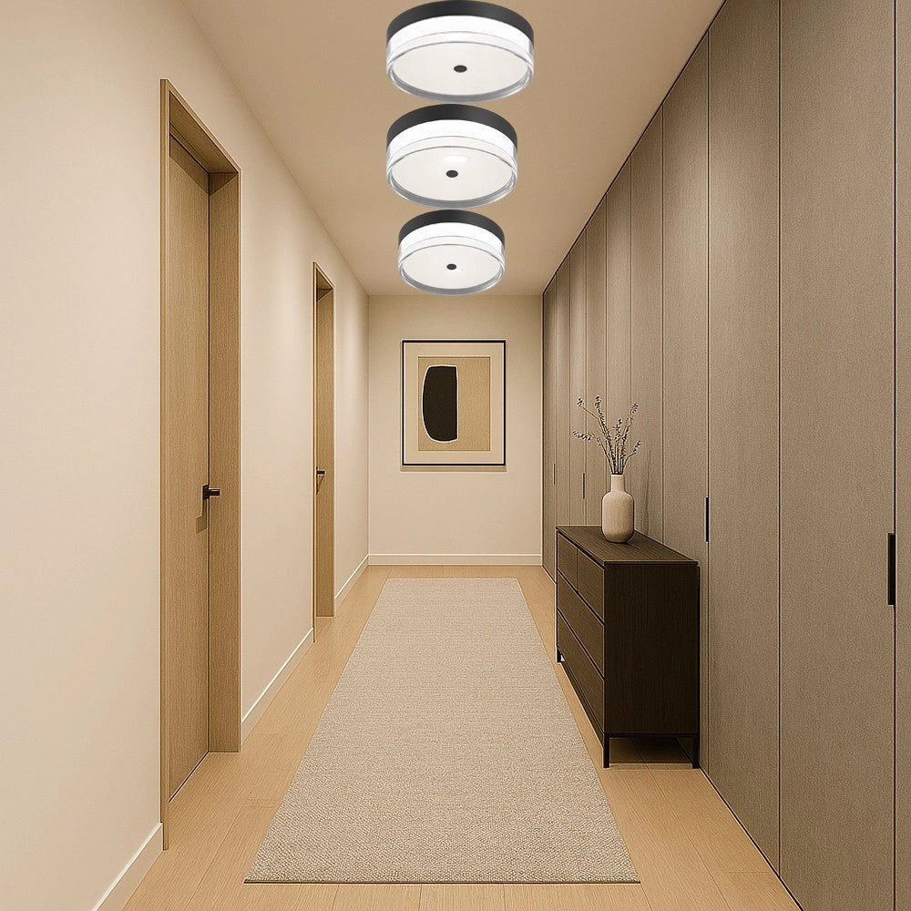 Trade Shop - Plafoniera Led 32w A Soffitto Moderna Tecnologia Cct 3 Tonalità Selezionabili Bl400-3c - Nero