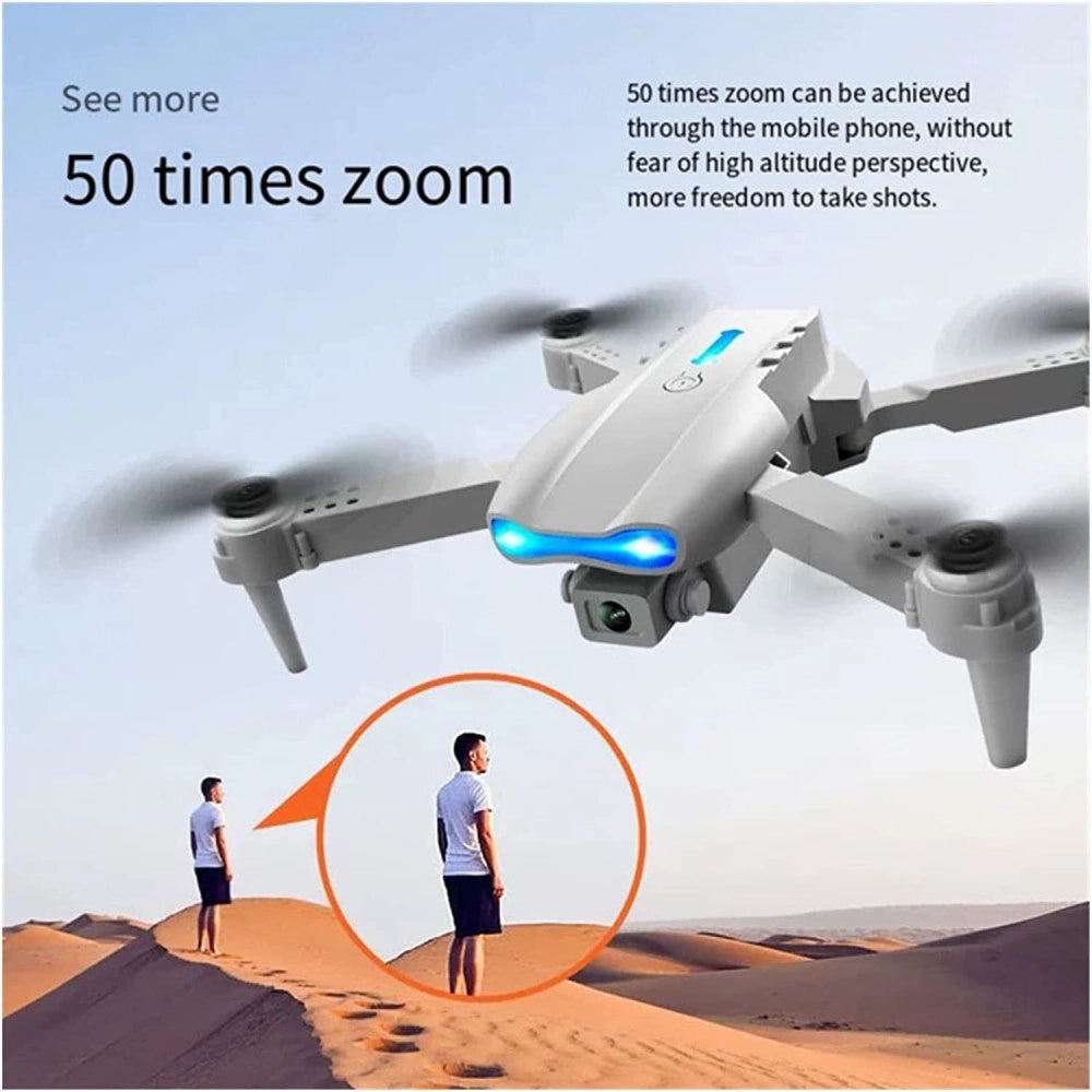 Trade Shop - Drone Pieghevole Con Fotocamera 1080p Telecomando Smartphone Wifi 2.4ghz Q-fa98 -