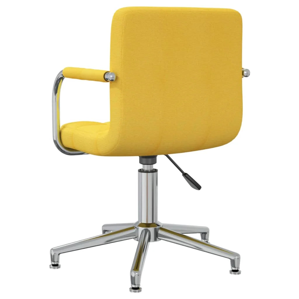 Sedia girevole da ufficio/sedile da studio giallo senape sedia da scrivania per computer tessuto giallo 02_0024139
