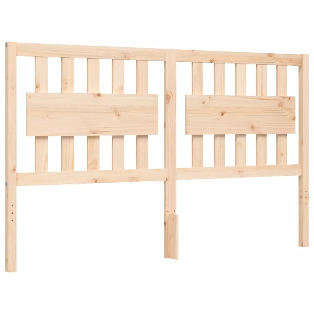 Giroletto con Testiera-Struttura Letto con testiera King Size in Legno Massello 378608