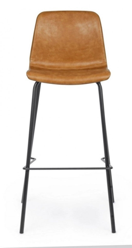 Set 2 Sgabelli Bar 39x44x103,5h cm Kyra Pu Cuoio Vintage