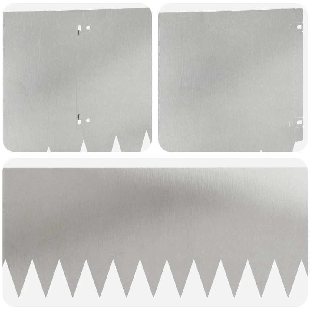 Bordura per Prato 10 pcs 103 x 30 cm Acciaio Argento 8008512