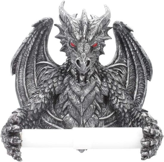 Supporto per carta igienica brillante - Argento Obsidiaan - Design elegante