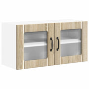 Pensile da cucina | Mobile in vetro da parete LUCCA Rovere Sonoma 80 x 31 x 40 cm