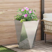 Fioriera-Vaso-Contenitore per Piante Argento 50 x 50 x 75 cm Acciaio zincato