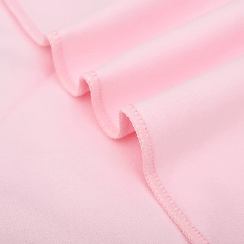 Set di Asciugamani Sportivi 2 pcs Rosa Tessuto
