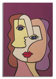 Quadro moderno, stampa dipinta 60x3x90cm Feces New B