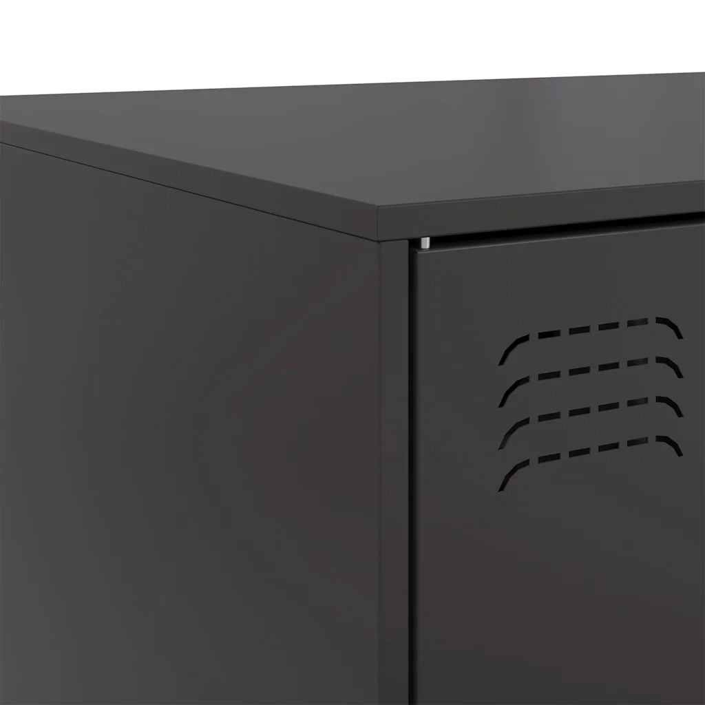 Tavolino da Salotto Nero 67x50x44 cm in Acciaio 841727