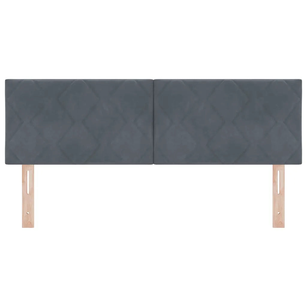 Testiera Grigio scuro 144 cm Velluto 42007249