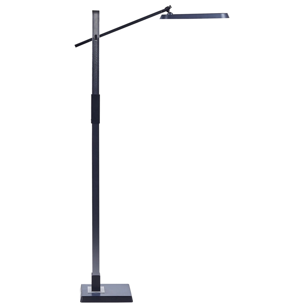 Lampada da terra LED materiale sintetico grigio scuro 144 cm altezza regolabile soggiorno camera da letto