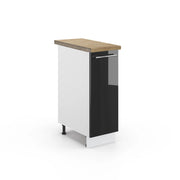 Armadio cucina dispensa alto Fame-Line Antracite lucido/Bianco 30 cm, PL Rovere Vicco