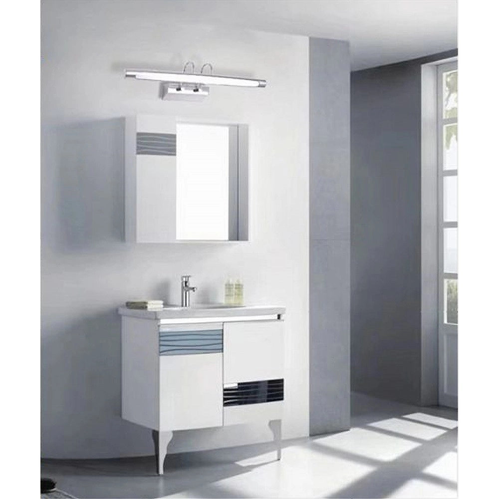 Trade Shop - Lampada Da Specchio Led 12w 3 Modalità Di Luce Fredda Calda Naturale Ip40 F03-3c -