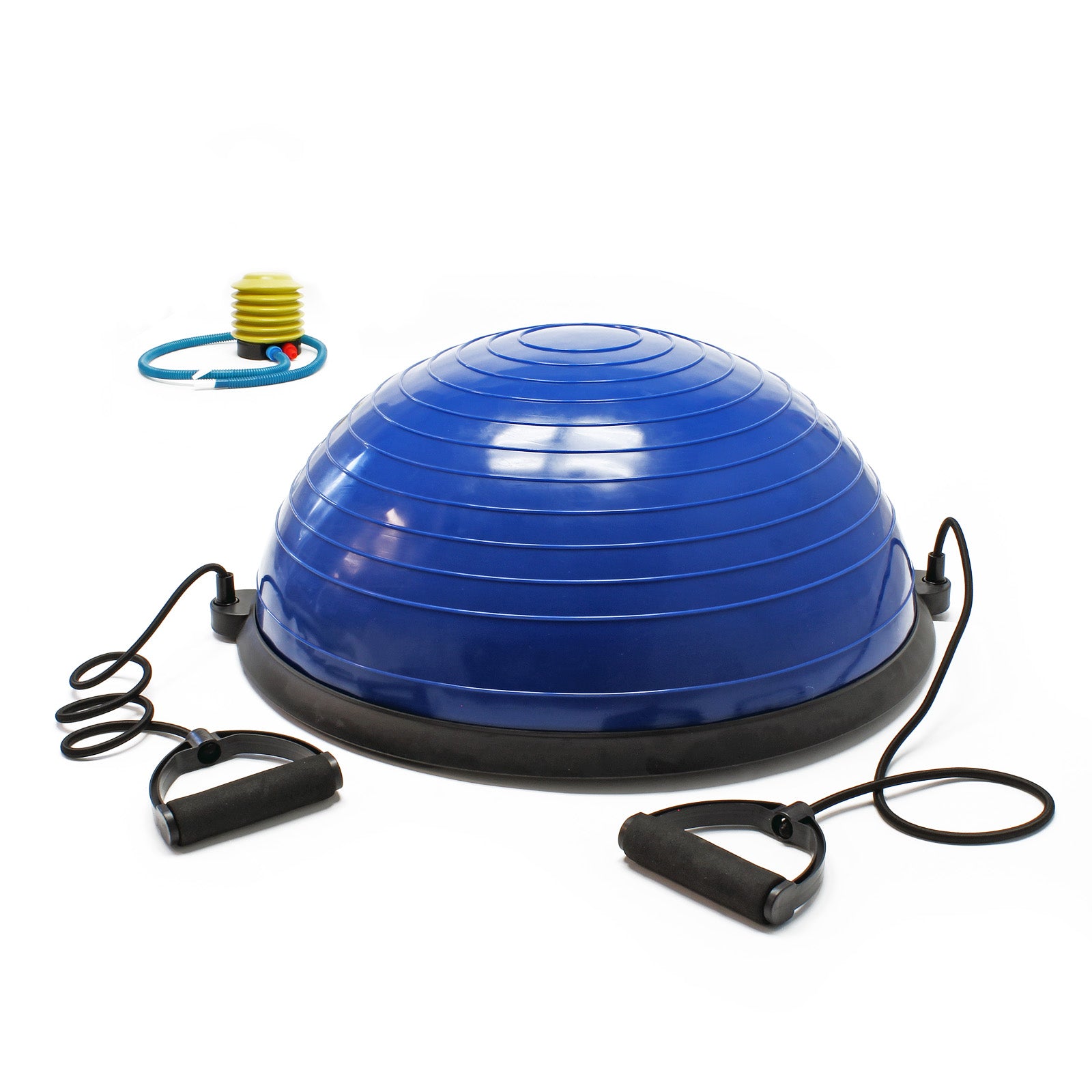 LUXTRI Balance trainer ball Ø 58 cm Semisfera di equilibrio con elastici per fitness yoga pilates