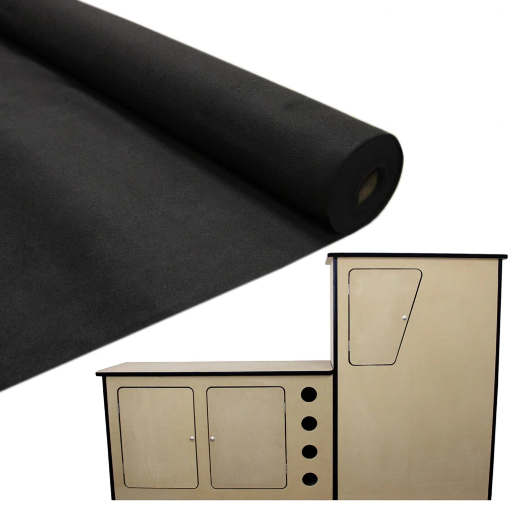 Kit moquette nera per furgone con cucina camper in MDF personalizzabile