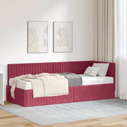 Struttura Letto Angolare con Materasso 2 pz-Giroletto con materasso Verde Velluto 504935