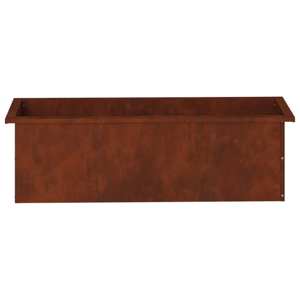 Fioriera da giardino con LED 2 pz Ruggine 30 x 100 x 30 cm 8008125