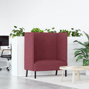 Divano Alto Rosso Vino 109x56x121 cm Tessuto