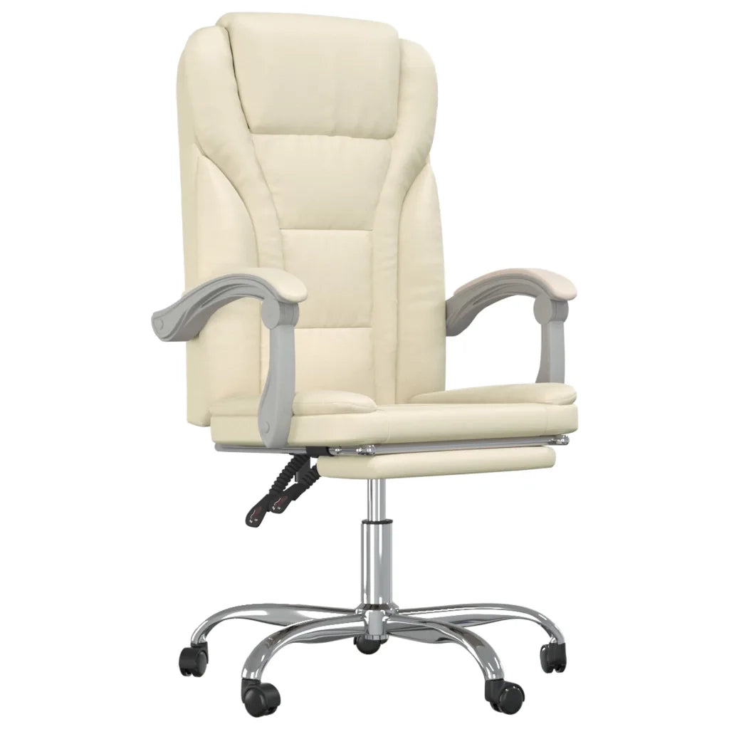 Poltrona da Ufficio Reclinabile Crema in Similpelle cod mxl 26123