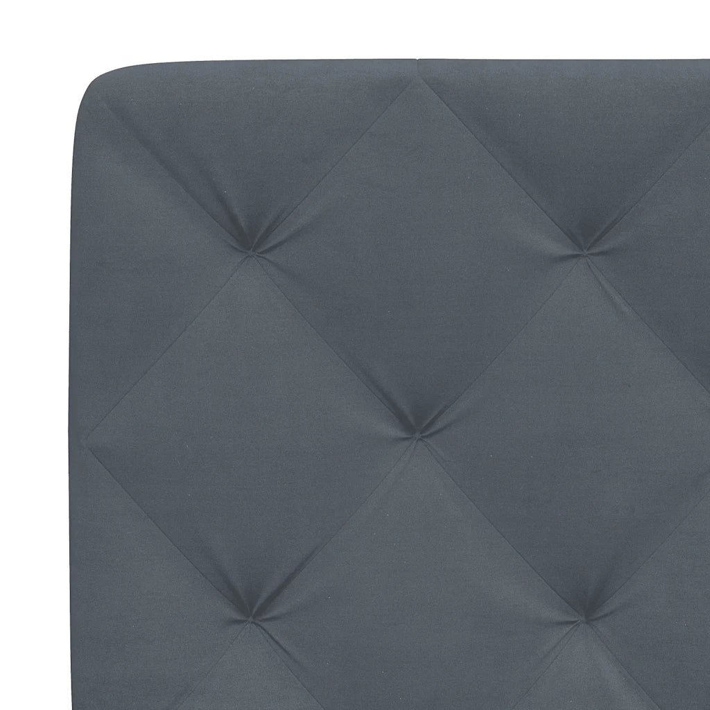 Giroletto senza Materasso Grigio Scuro 200x200 cm Velluto 3207942