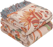 Bedsprei boho, 100% cotone 230 x 250 cm, deken di piuma, coperta reversibile per letto, divano e salotto, idea regalo per famiglia e amici