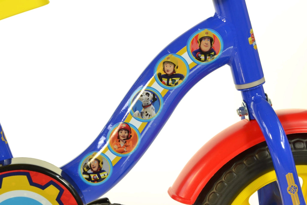 SAM IL POMPIERE 10", bicicletta per bambini, bici bambino, adatta a bambini tra i 2 e i 4 anni, per altezza tra 78 e 90