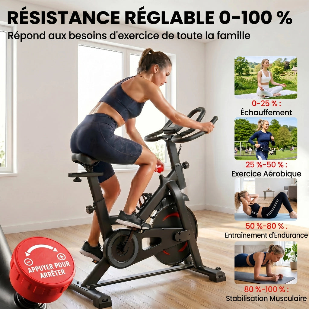 Ciclismo da Interno Silenzioso ¨C zephmum ¨C Nero 111.5x52.5x114.5cm