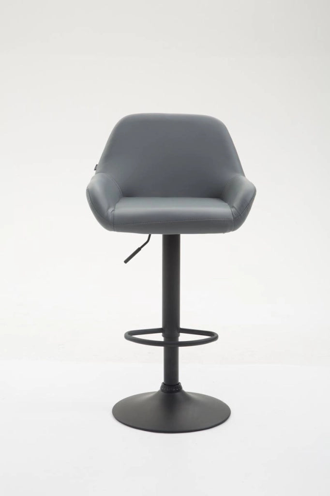 Sgabello Braga in similpelle grigio,nero