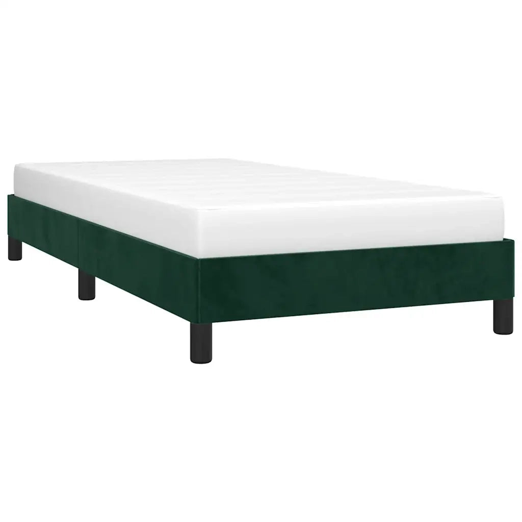 Giroletto senza Materasso Verde Scuro 80x200 cm in Velluto