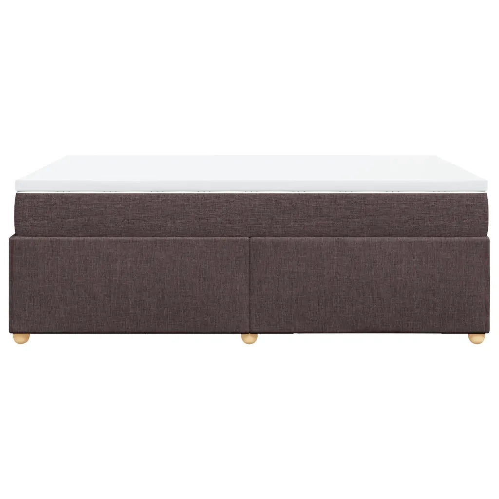 vidaXL Giroletto a Molle con Materasso Marrone Scuro 120x190cm Tessuto