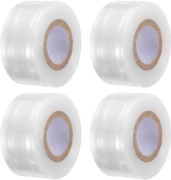 Tape per finitura per alberi da frutto, 4 pezzi, PVC, 3 cm x 100 m - Cinture e impianti - Strumento elastico per riparazioni di piante