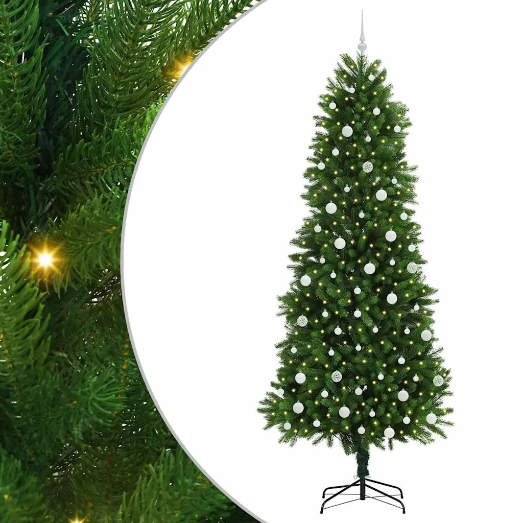 Albero di Natale | Decorazioni natalizie con 300 LED con supporto Verde 240 cm PE