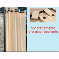 Tenda da sole a bretelle resinata idrorepellente per gazebo/esterno 150xH280 cm - colore Panna