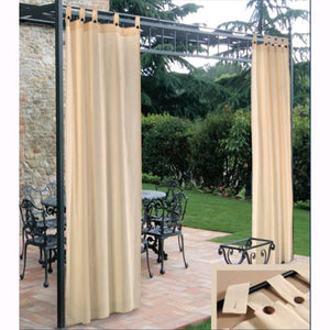 Tenda da sole a bretelle resinata idrorepellente per gazebo/esterno 150xH280 cm - colore Panna