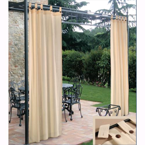 Tenda da sole a bretelle resinata idrorepellente per gazebo/esterno 150xH280 cm - colore Panna
