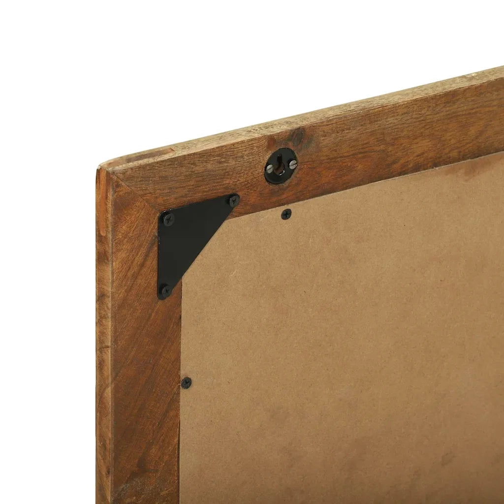 Specchio da bagno-Specchio decorativo Marrone Legno Recuperato Massello