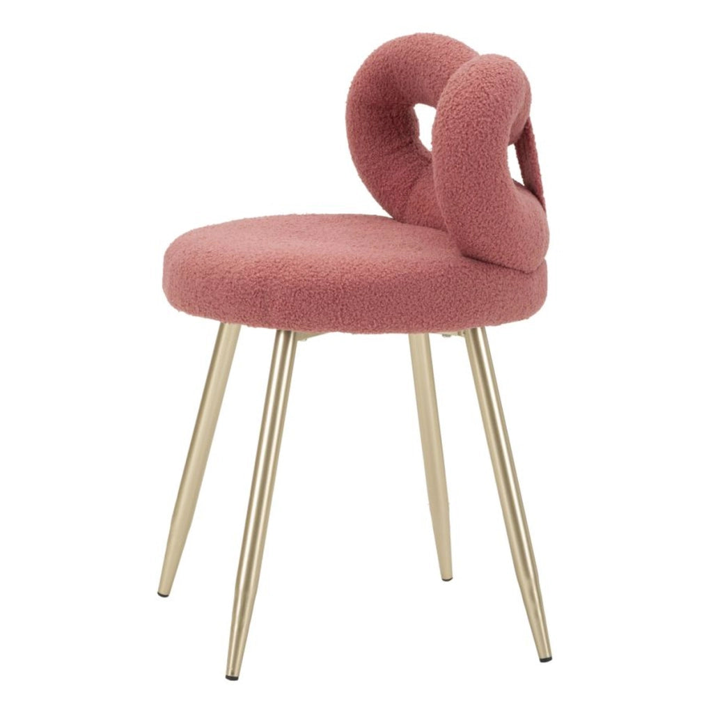 Sedia Fiocco 1, Rosa, MDF, 40x40x67 cm