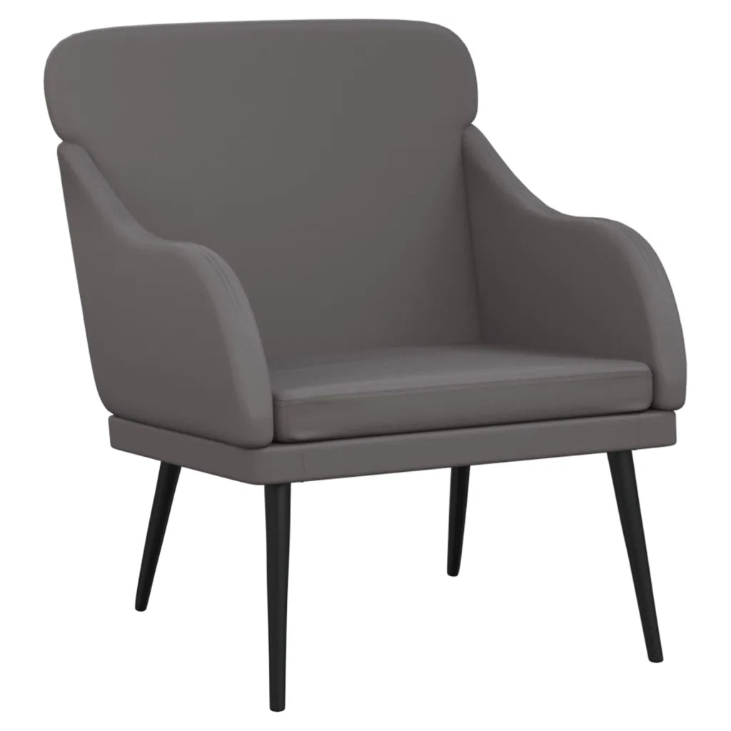 Poltrona Grigia 63x76x80 cm Similpelle cod mxl 5634