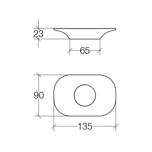 Lineabeta - Portasapone Saon in silicone / abs antracite