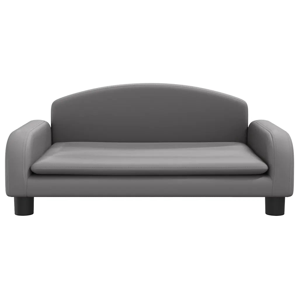 Divano | Divano da soggiorno | Sofa per Bambini Grigio 70x45x30 cm in Similpelle