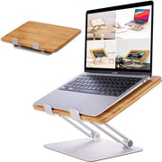 Supporto per laptop in legno regolabile in altezza - per laptop 17 pollici - supporto per MacBook - elevazione del piano di lavoro