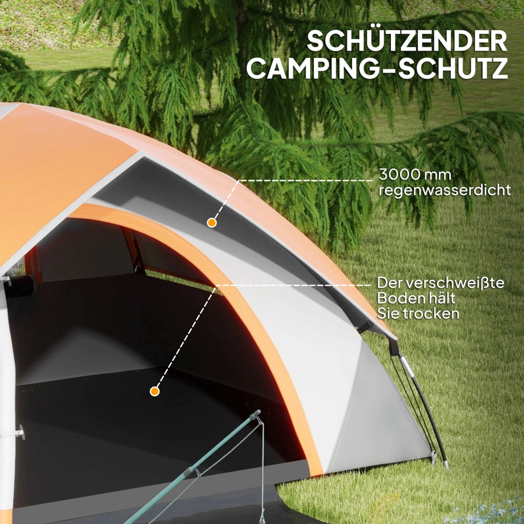 Tenda a cupola per 2 persone ¨C zephmum ¨C grigio+rosso ruggine
