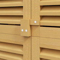 Casetta Box da Giardino 87x46,5x160 cm con Ante a persiana in Legno