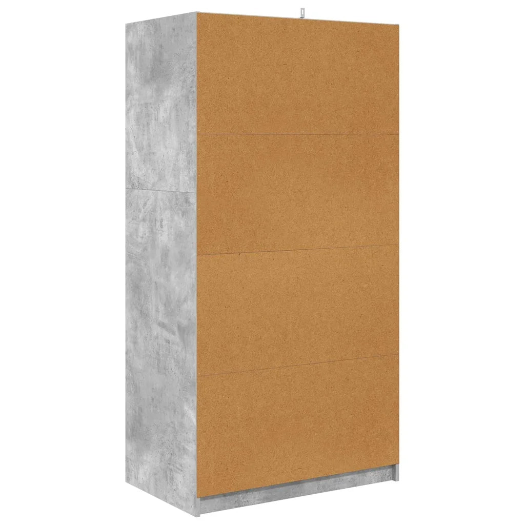 Guardaroba con cassetto Grigio Cemento 79,5 x 49 x 156 cm 3406248