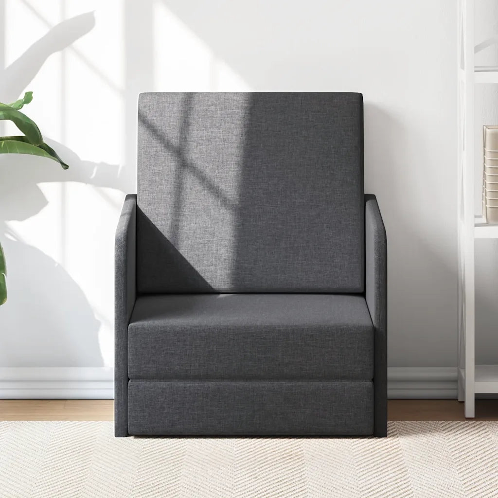 Poltrona Letto Convertibile Grigio Scuro in Tessuto 243649