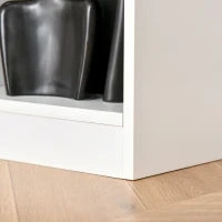 Mobile Libreria Portaoggetti a 3 Livelli e 8 Ripiani Totali, in MDF, 97.5x30x100 cm, Bianco
