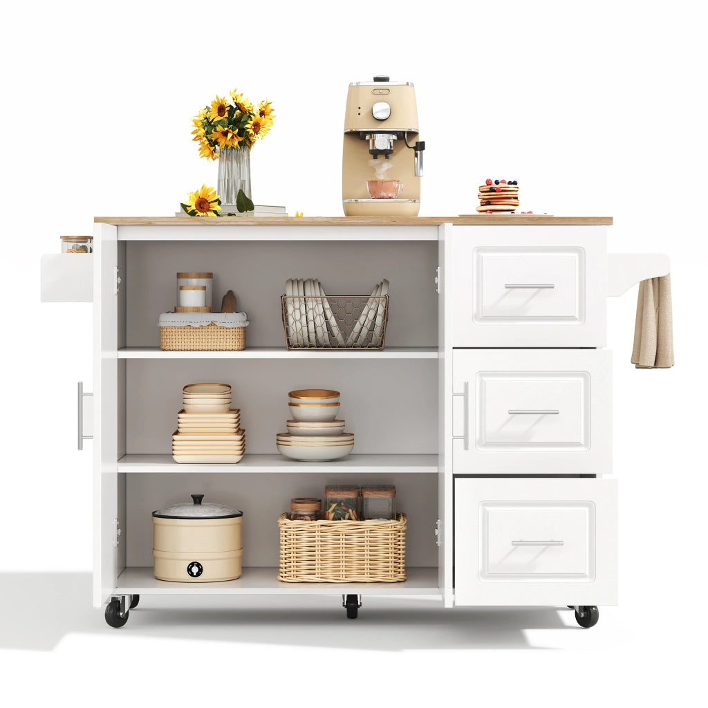 Tavolo da Cucina Pieghevole con Cassetti e Ripiani ¨C MINIMAL ¨C Rovere, 137x43x92 cm