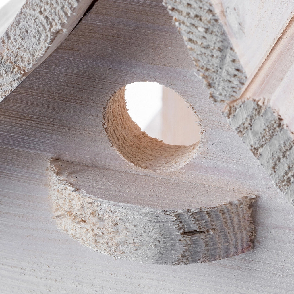 KADAX Grande mangiatoia per uccelli in legno da appendere, decorazione da giardino.