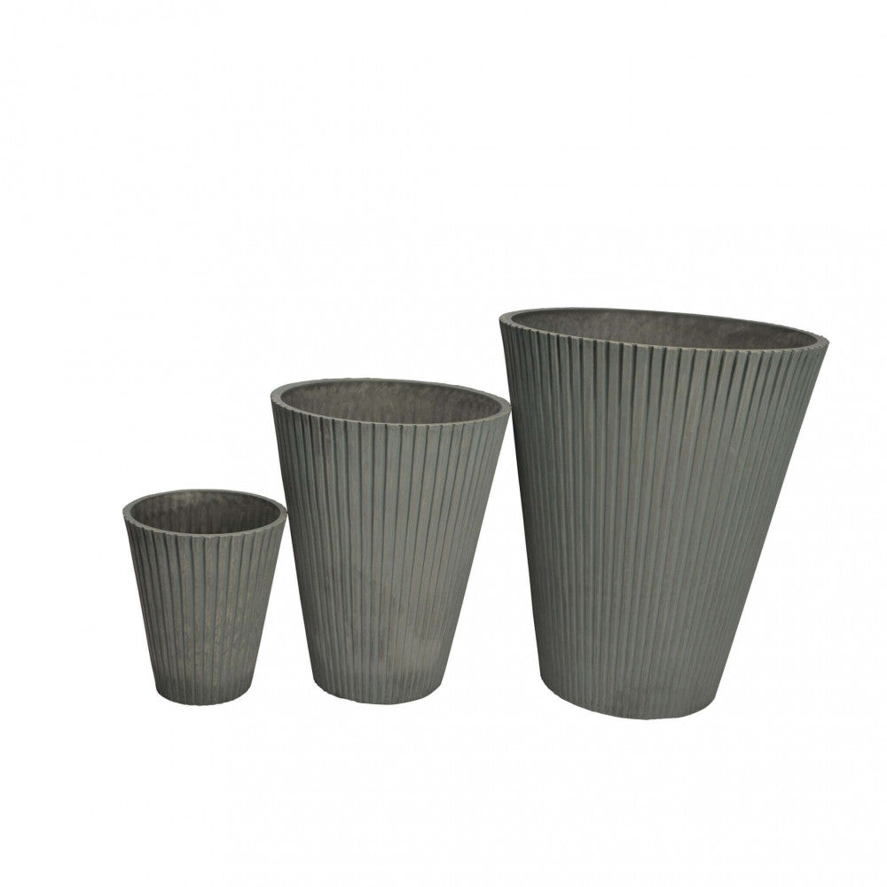 Vaso Grande Iris Ø39x46 cm in Fibra sintetica Antracite