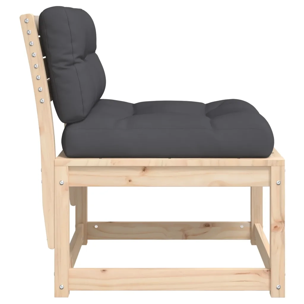 Divani da Giardino con Cuscini 2 pz Legno Massello di Pino 844704